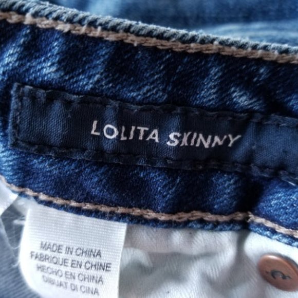 Lucky Brand Lolita Skinny floral brocade jeans - Picture 2 of 3